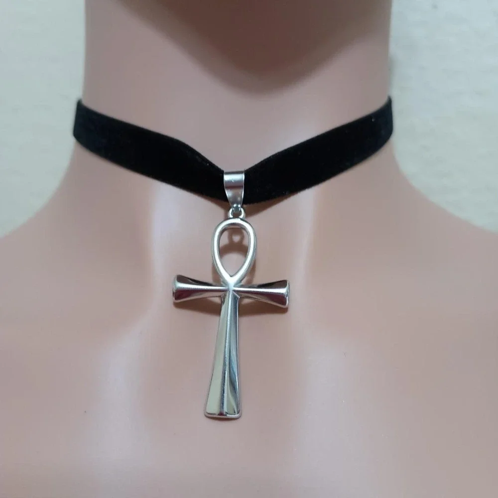 Egyptian ankh black silver cross - Picture 3 of 7
